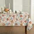 thumbnail image 1 of Fall Tablecloth 60x60 Inch, Thanksgiving Autumn Harvest Orange Blue Watercolor Leaf Table Cover for Party Picnic Dinner Decor, 1 of 6