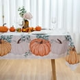 thumbnail image 1 of Fall Tablecloth 60x84 Inch Rectangular Table Cloth - Thanksgiving Orange Pumpkin Buffalo Plaid Oblong Polyester Table Cover Reusable Water Resistant for Outdoor Holiday Party Picnic, 1 of 8