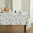 thumbnail image 1 of Fall Tablecloth 60x84 Inch Rectangular, Thanksgiving Autumn Harvest Blue Pumpkins and Leaves Table Cover for Party Picnic Dinner Decor, 1 of 6