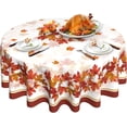 thumbnail image 1 of Fall Tablecloth, Autumn Maple Leaf Round Tablecloth 60 Inch, Thanksgiving Circle Table Cloth for Rustic Farmhouse Kitchen Decor, Wipeable Polyester Fabric Table Cover for Holiday Outdoor Party, 1 of 6