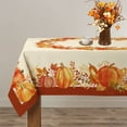 thumbnail image 1 of Fall Tablecloth,Autumn Pumpkins Vines Rectangle Table Cloth 60x120Inch, Maple Leaf Fall Harvest Tablecloths, Waterproof Spillproof Table Cover for Dinner Kitchen Party Holiday Decoration, 1 of 5
