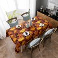 thumbnail image 1 of Fall Tablecloth Orange Pumpkin Square Table Cloth 60x60 Inch Autumn Maple Leaves Tablecloths Thanksgiving Holiday Decorative Table Cover for Dining Table Holiday Party Indoor Outdoor, 1 of 5