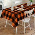 thumbnail image 1 of Fall Tablecloth Orange Pumpkin Square Table Cloth 60x60 Inch Autumn Maple Leaves Tablecloths Thanksgiving Holiday Decorative Table Cover for Dining Table Holiday Party Indoor Outdoor, 1 of 5