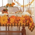 thumbnail image 1 of Fall Tablecloth Rectangle 60" x 120", Maple Leaves Pumpkin Table Cloth Washable, Stain Resistant Polyester Autumn Table Cover for Harvest Farmhouse Parties Dinner Decor., 1 of 6