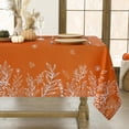 thumbnail image 1 of Fall Tablecloth Rectangle 60x84 Inch, Thanksgiving Autumn Harvest Orange Wild Flowers Decoration Table Cloths, Stain Resistant Farmhouse Table Cover for Holiday Dinner/Party, 1 of 6