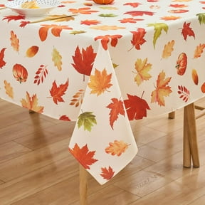 Fall Thanksgiving Tablecloth,Pumpkin Paisley Orange Brown Thanksgiving ...