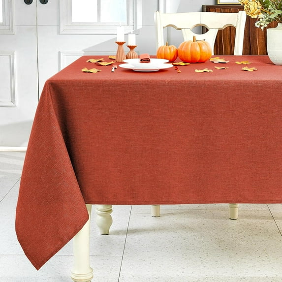 Fall Tablecloth Rectangle Linen Table Cloth Rectangle Table Waterproof Fabric Tablecloths Rectangular Wrinkle Free Wipeable Dining Cover for Thanksgiving Decor, 60 x 104 Inch