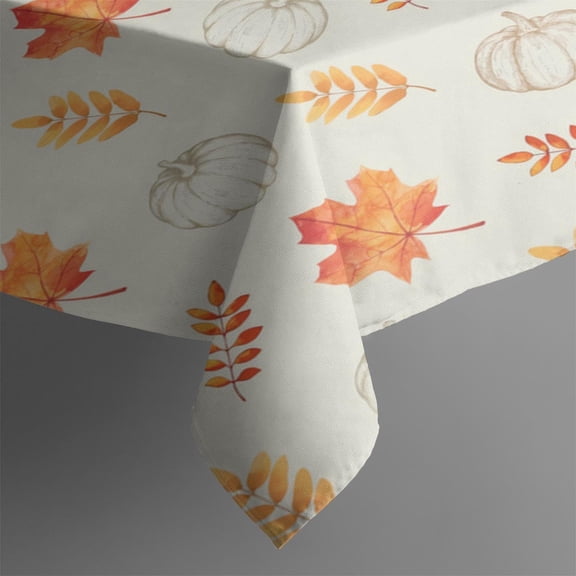 Fall Tablecloth for Rectangle Tables 60x84 Inches Thanksgiving Autumn Leaves Pumpkin Table Cloth Rectangle Fall Buffalo Plaid Tablecloths for Holiday Dining Room