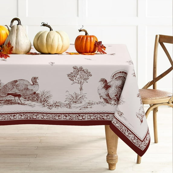 Fall Tablecloth Rectangular Thanksgiving Tablecloth Leaves Autumn Tablecloths Waterproof Thankgiving Decorations Printed Fall Table Cloth for Rectangular Tables 60 X 102 Inches