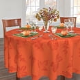 thumbnail image 1 of Fall Tablecloth Round 60 Inch Autumn Maple Leaf Thanksgiving Orange Table Cover Waterproof Wipeable Table Cloth for Kitchen/Home Decoration, 1 of 5