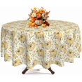 thumbnail image 1 of Fall Tablecloth Round 60 Inch Thanksgiving Day Pumpkin Table Cloth Waterproof Wipeable Table Cover for Autumn Party Picnic Kitchen Home Decoration, 1 of 8