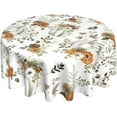 thumbnail image 1 of Fall Tablecloth Round 70 x 70 Inch, Pumpkin Maple Leaves Tablecloths Tablecloths Outdoor Polyester Thanksgiving Autumn Table Cover for Holiday Party Picnic Dinner Decor, 1 of 6