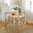 thumbnail image 1 of Fall Tablecloth Round Tablecloth 60"x60",Autumn Table Cloth with Pumpkin Thanksgiving Tablecloth Table Cover for Home Party Picnic, 1 of 11
