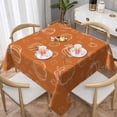 thumbnail image 1 of Fall Tablecloth Square 60x60 Inch White Pumpkins Burnt Orange Table Cloth,Stain Resistance Polyester Thanksgiving Day Harvest Table Covers for Kitchen Dining,Small Tablecloth for Party Picnic, 1 of 6