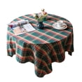 thumbnail image 1 of Fall Tablecloth Square Christmas Plaid Table Cloth Wrinkle Resistant Rustic Tablecloth for Holiday Kitchen Dining Room Party Indoor Outdoor-140cm*140cm, 1 of 6