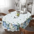 thumbnail image 1 of Fall Tablecloth Thanksgiving Tablecloths Oval 60x120 Inch, Autumn Harvest Plaid Blue Pumpkin Flower Table Cover Waterproof for Fall Thanksgiving Dinning Table Decorations, 1 of 6