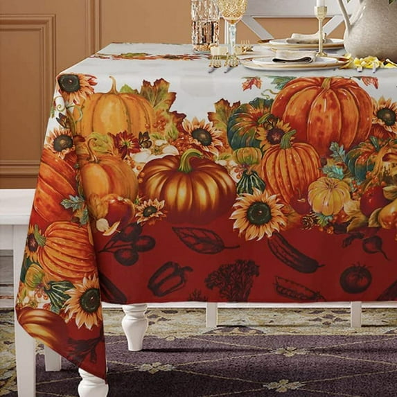 Fall Tablecloth for Rectangle Tables 60 x 102inch Thanksgiving Tablecloth Waterproof Fall Table Cloths for Dining Room Indoor Outdoor Home Decor