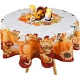 thumbnail image 1 of Fall Tablecloth for Round,Oval,Rectangle Tables,Waterproof Fall Harvest Table Cloths for Dining Room Table Cover - 60x60 Inch, 1 of 6
