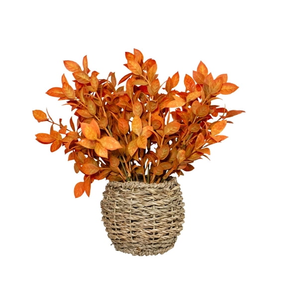 Fall Tabletop Decor Fall Fake Potted Plants Autumn Artificial Potted Plants for Fall Harvest Artificial Flowers Wedding Table Farmhouse Home Office Shelf Thanksgiving Decor 10Inch
