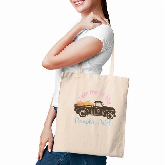 Fall Take Me To The Pumpkin Patch Design Tote Bag