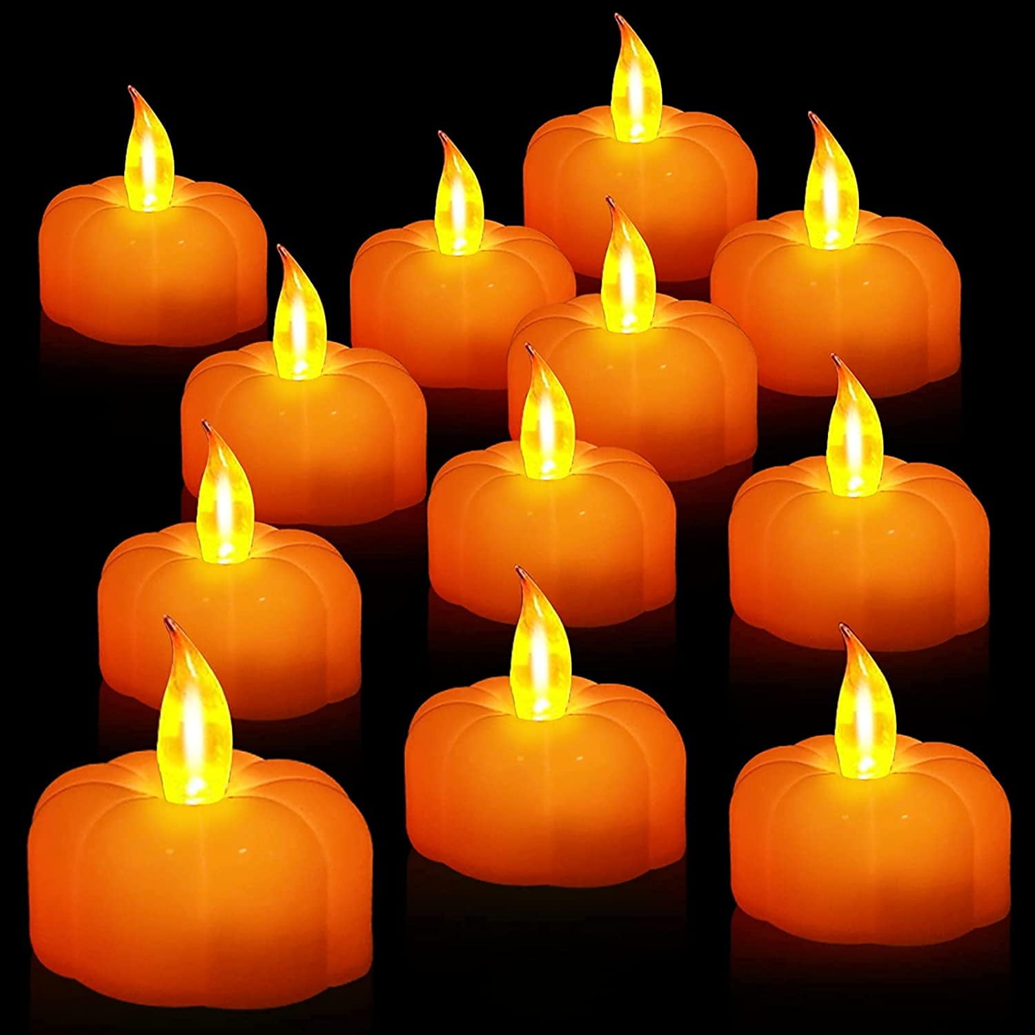 Fall Tea Lights Battery Operated Led Flame Less Candles for