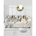 thumbnail image 1 of Fall Teal Green Leaves Sofa Couch Covers for 3 Cushion Couch,Washable L Shape Sectional Sofa Covers for Loverseat/Pet/Kid,Thanksgiving Autumn Eucalyptus Slipcover Throw Blanket Futon Cover 71x134, 1 of 8