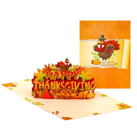Fall Thank You Card Thanksgiving 3D Card With Note Tag Creative Fall Greeting Card Thanksgiving Decor For Living Room