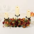 thumbnail image 1 of Fall Thanksgiving 3 Candle Holders, Artificial Hydrangea Candle Holders Arrangement Party Table Centerpiece Candle Decoration, Centerpiece for Dining Table Indoor Outdoor, Thanksgiving Harvest Decor, 1 of 6