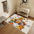 thumbnail image 1 of Fall Thanksgiving Area Rugs 4'x6', Washable Small Throw Rugs for Office Bathroom, Cartoon Pumpkins Maple Leaf Gnomes Floral Indoor Outdoor Rug Non-Slip Low Pile Carpet Runner Reversible Floor Mats, 1 of 8