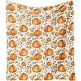 thumbnail image 1 of Fall Thanksgiving Blankets,Football with Maple Leaves Farmhouse Blanket Throw,Thanksgiving Fall Flannel Fleece Throw Blanket for Home Living Room Couch Bed Chair or Dorm Decor 60"x50", 1 of 5
