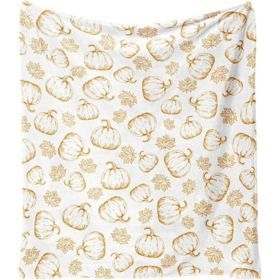 Fall Thanksgiving Blankets,Football with Maple Leaves Farmhouse Blanket Throw,Thanksgiving Fall Flannel Fleece Throw Blanket for Home Living Room Couch Bed Chair or Dorm Decor 60"x50"