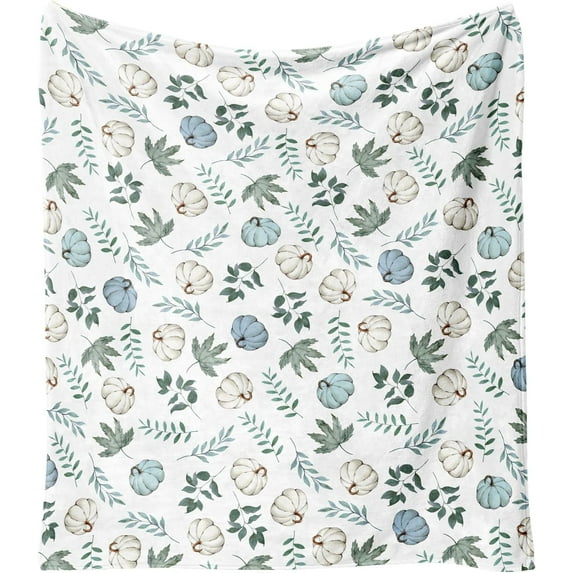 Fall Thanksgiving Blankets,Football with Maple Leaves Farmhouse Blanket Throw,Thanksgiving Fall Flannel Fleece Throw Blanket for Home Living Room Couch Bed Chair or Dorm Decor 60"x50"