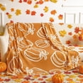 thumbnail image 1 of Fall Thanksgiving Blankets Orange Pumpkin Throw Blanket Soft Farmhouse Thanksgiving Flannel Fleece Blankets and Throws for Home Living Room Sofa Couch Bed Chair Decor,60 x 50 Inch, 1 of 6