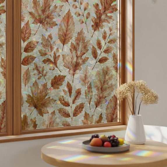 Fall Thanksgiving Botanical Leaves Window Privacy Film,Heat Control Sun ...