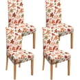thumbnail image 1 of Fall Thanksgiving Chair Cover Set of 4, Watercolor Maple Leaf Dining Chair Protector,Elastic Removable Washable Dining Chair Cover, Suitable for Autumn Thanksgiving Kitchen Restaurant Holiday Decor, 1 of 6