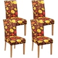 thumbnail image 1 of Fall Thanksgiving Chair Covers Set of 4, Pumpkin Maple Leaf Dining Chair Protectors, Elastic Removable Washable Dining Chair Covers, Suitable for Fall Thanksgiving Kitchen Dining Room Holiday Decor, 1 of 7
