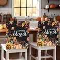 thumbnail image 1 of Fall Thanksgiving Chair Covers Set of 6 Autumn Harvest Pumpkin Jam Leaves Chair Back Covers Stretch Removable Washable Slipcovers Protector for Dining Room Kitchen Party Decor, 1 of 5