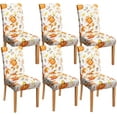 thumbnail image 1 of Fall Thanksgiving Chair Covers Set of 6, Watercolor Pumpkin Maple Leaf Dining Chair Protectors, Elastic Removable Washable Dining Chair Covers for Fall Thanksgiving Kitchen Dining Room Holiday Decor, 1 of 6