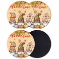 thumbnail image 1 of Fall Thanksgiving Coasters Set of 4, Absorbent Coasters for Drinks, Farmhouse Gnomes Pumpkin Falling Leaves Coaster for Desk Coffee Table Protection, Home Decor House Warming Gifts 4", 1 of 8
