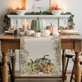 thumbnail image 1 of Fall Thanksgiving Cotton Linen Table Runner, Washable Table Runners for Kitchen, Dining Room, Holiday, Home Party Table Decor, 13x72 Inches, 1 of 9