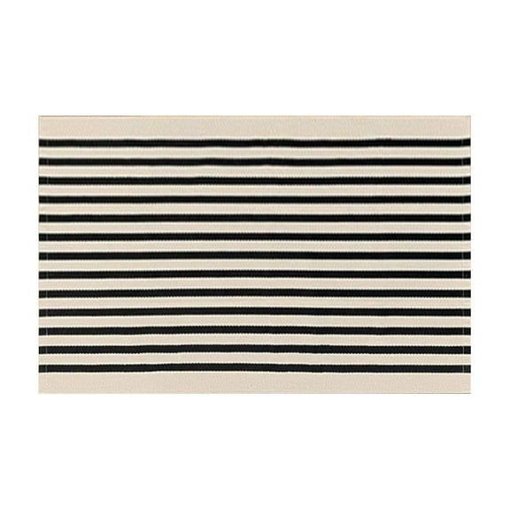 Fall Thanksgiving Door Mat Striped Front Porch Rug Layering Welcome Mat Outdoor Entryway Patio Indoor Decor Flock Black Beige 16X24Inch