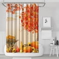 thumbnail image 1 of Fall Thanksgiving Farmhouse Pumpkin Harvest Shower Curtain,Reusable Bath Curtain with Hooks Basic Polyester Fabric Curtains for Thanksgiving Day Fall Party Home Decor, 1 of 5