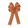thumbnail image 1 of Fall Thanksgiving Halloween Wreath Bow, Large Pre-Tied Checkered Ribbon Swag Bow for Front Door, Indoor Living Room, Outdoor Courtyard Decoration, Autumn Holiday Ornament for Home, Porch, Mantel, 1 of 5