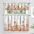 thumbnail image 1 of Fall Thanksgiving Kitchen Curtain Valance 3 Piece Set, Autumn Maple Leaf Berry Kitchen Decor, Thanksgiving Fall Kitchen Curtains and Valances for Living Room Bedroom Kitchen Cafe Decor 36 Inch, 1 of 6