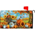 thumbnail image 1 of Fall Thanksgiving Mailbox Covers Magnetic Autumn Pumpkin Mailbox Covers Magnetic Standard Size 18 X 21 Inch Maple Leaf Mailbox Post Cover Sunflower Mailbox Wraps Mailbox Decor for Garden Yard, 1 of 1
