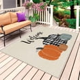 thumbnail image 1 of Fall Thanksgiving Outdoor Rug 4x6 Ft, Non Slip Washable Area Rug, Autumn Pumpkin Harvest Vintage Plaid Beige Patio Rugs Carpet Runner, Large Floor Mat for Indoor/Outdoor Deck Porch Camping, 1 of 8