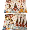 thumbnail image 1 of Fall Thanksgiving Placemats Pumpkin Gnome Place Mats for Dining Room Dinner Table Maple Leaf Washable Table Mats Kitchen Decorations Set of 4, 1 of 1
