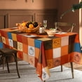 thumbnail image 1 of Fall Thanksgiving Plaid Decoration Tablecloth Rectangle Table Cover Perfect for Autumn Harvest Festival Party Kitchen Dinner Table Topper, 60x 84 Rectangle, Pumpkin & Fruits, 1 of 6