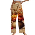 thumbnail image 1 of Fall Thanksgiving Pumpkin Pajama Pants Comfortable Elastic Waist Pajamas Fashion Sleepwear Bottoms Plus Size Homewear, 1 of 6