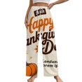 thumbnail image 1 of Fall Thanksgiving Pumpkin Pajamas Leisure Trousers Soft Warm Sleepwear Bottoms Loose Retro Nightwear, 1 of 6